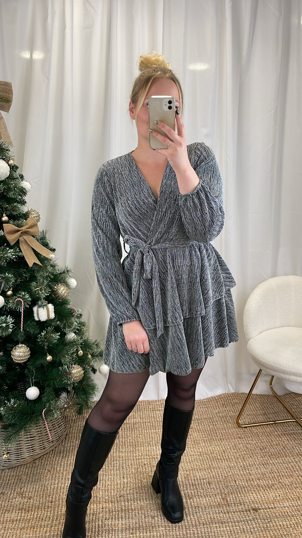 Robe argentée ABIGAIL