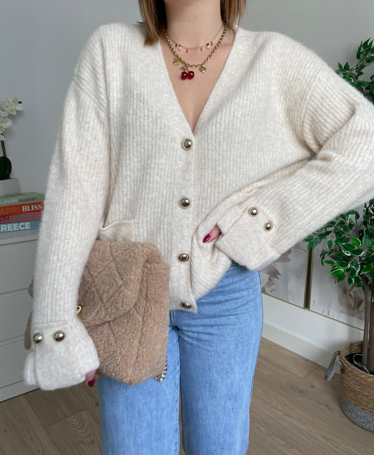Cardigan beige MAEVA