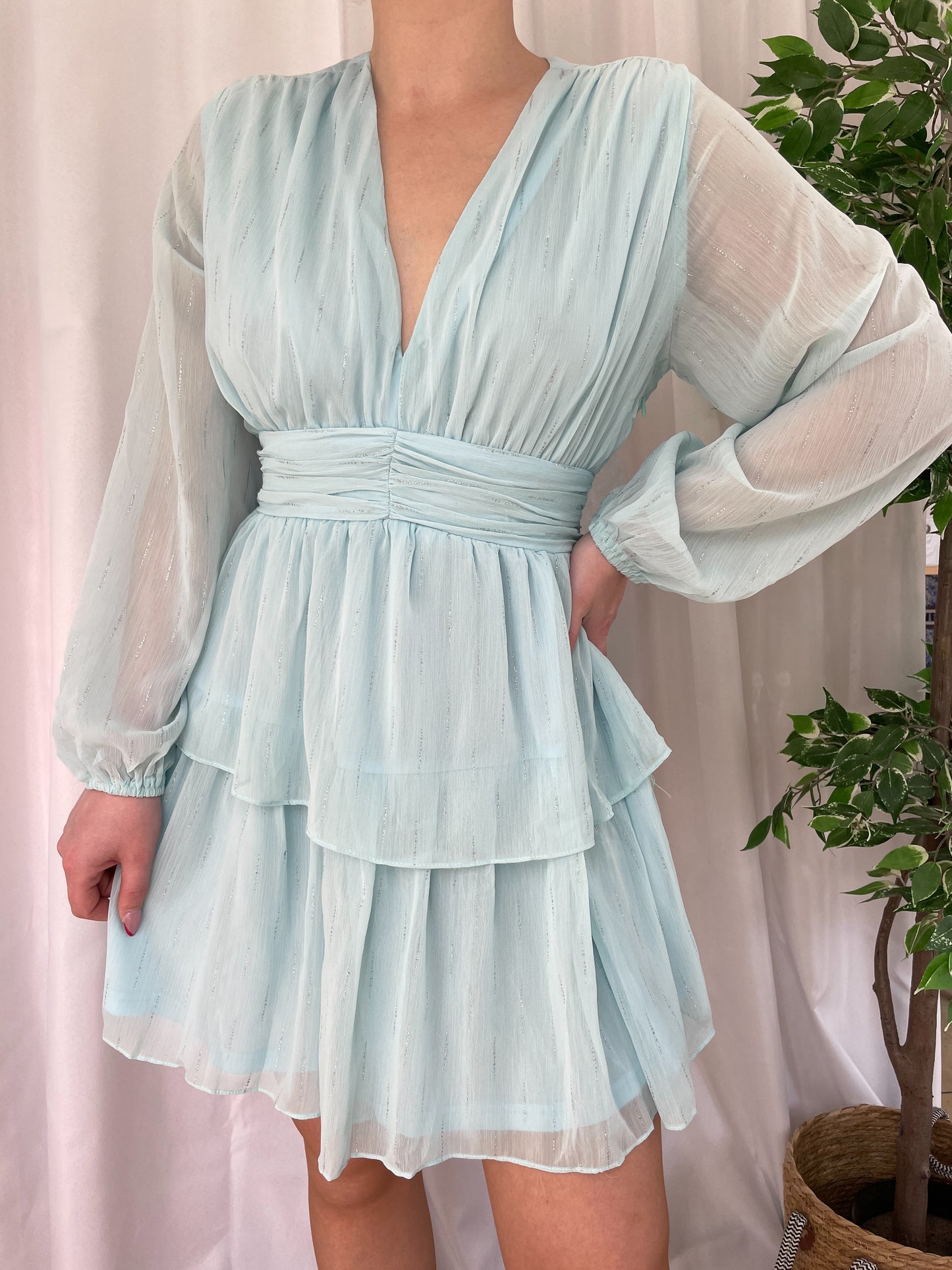Robe courte CÉRÉMONIE - Vert d’eau