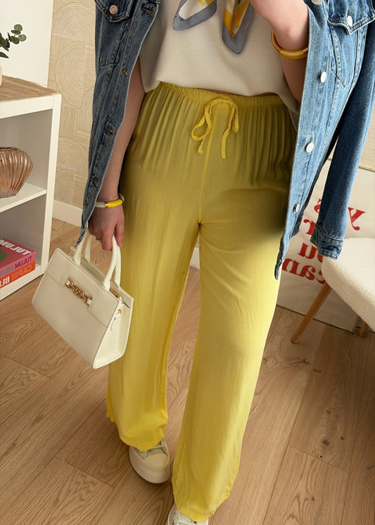 Pantalon fluide jaune - CLAIRE