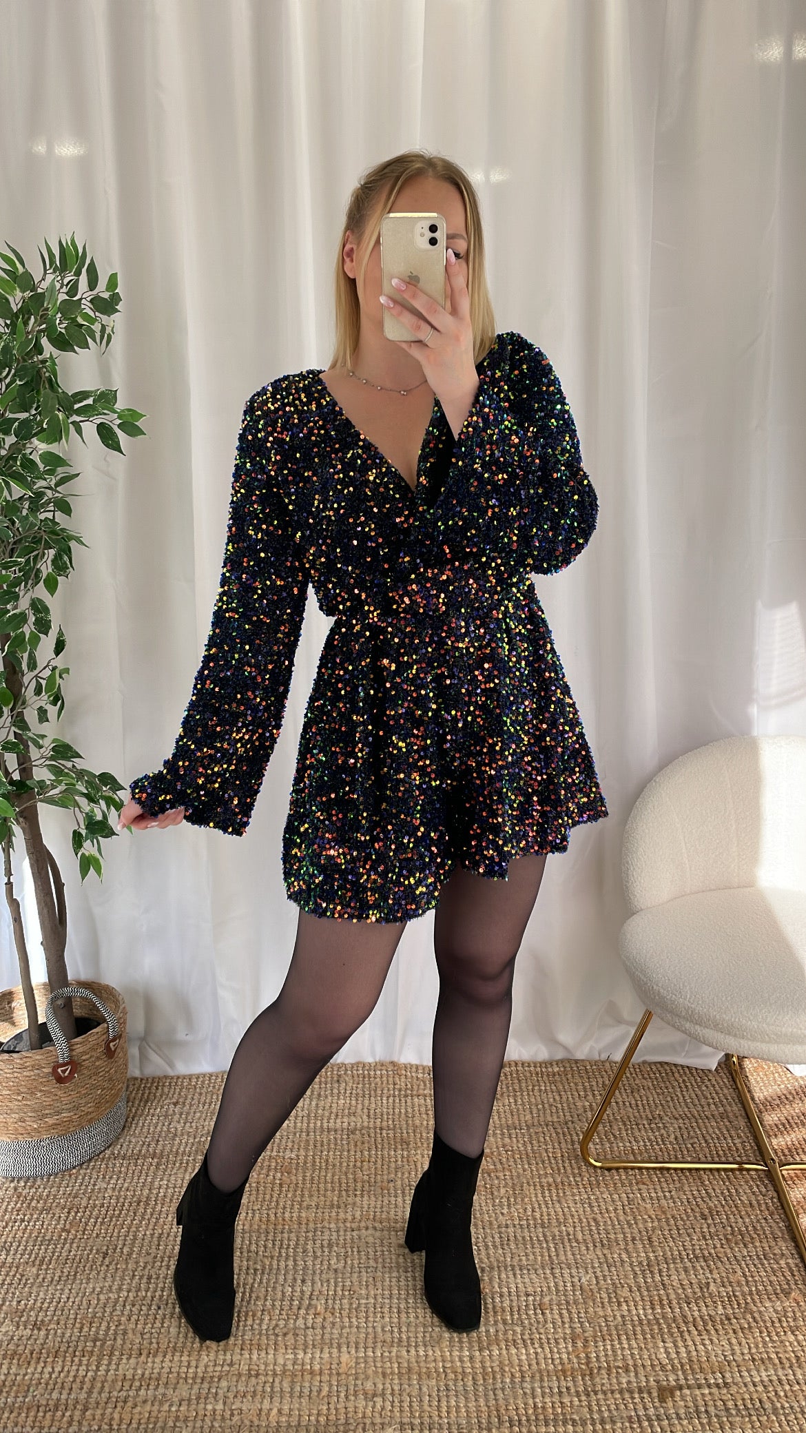 Combi-short multi couleur à sequins DIANA