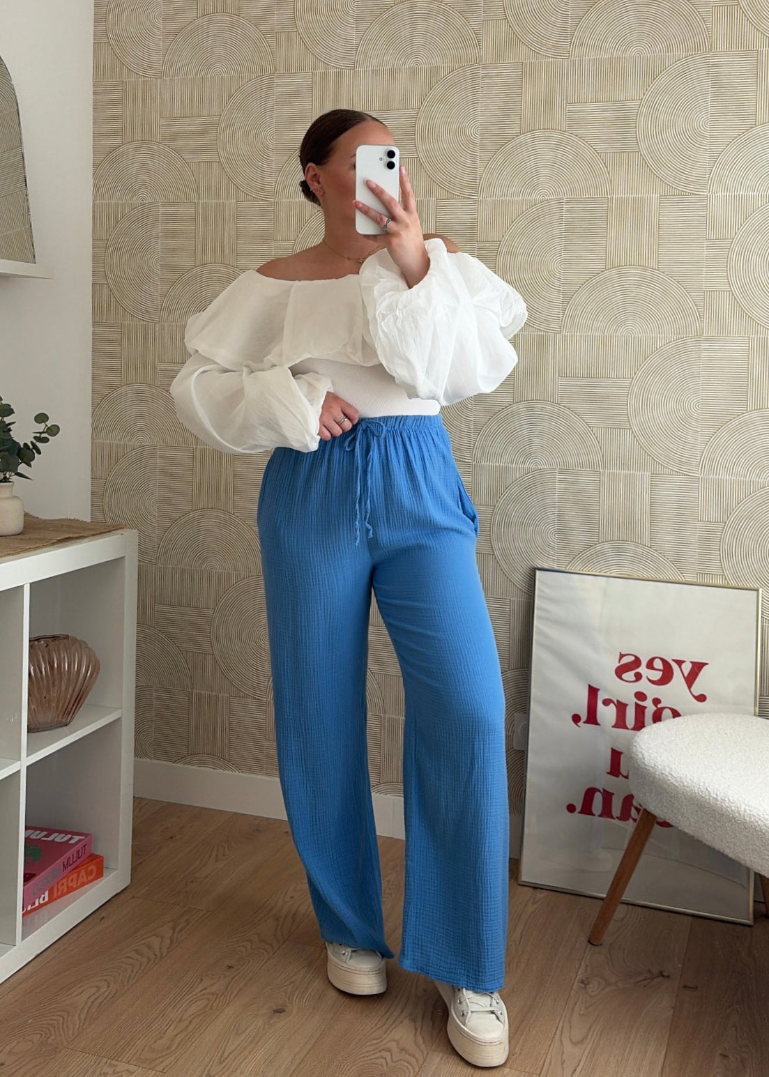 Pantalon azur - GAZE DE COTON