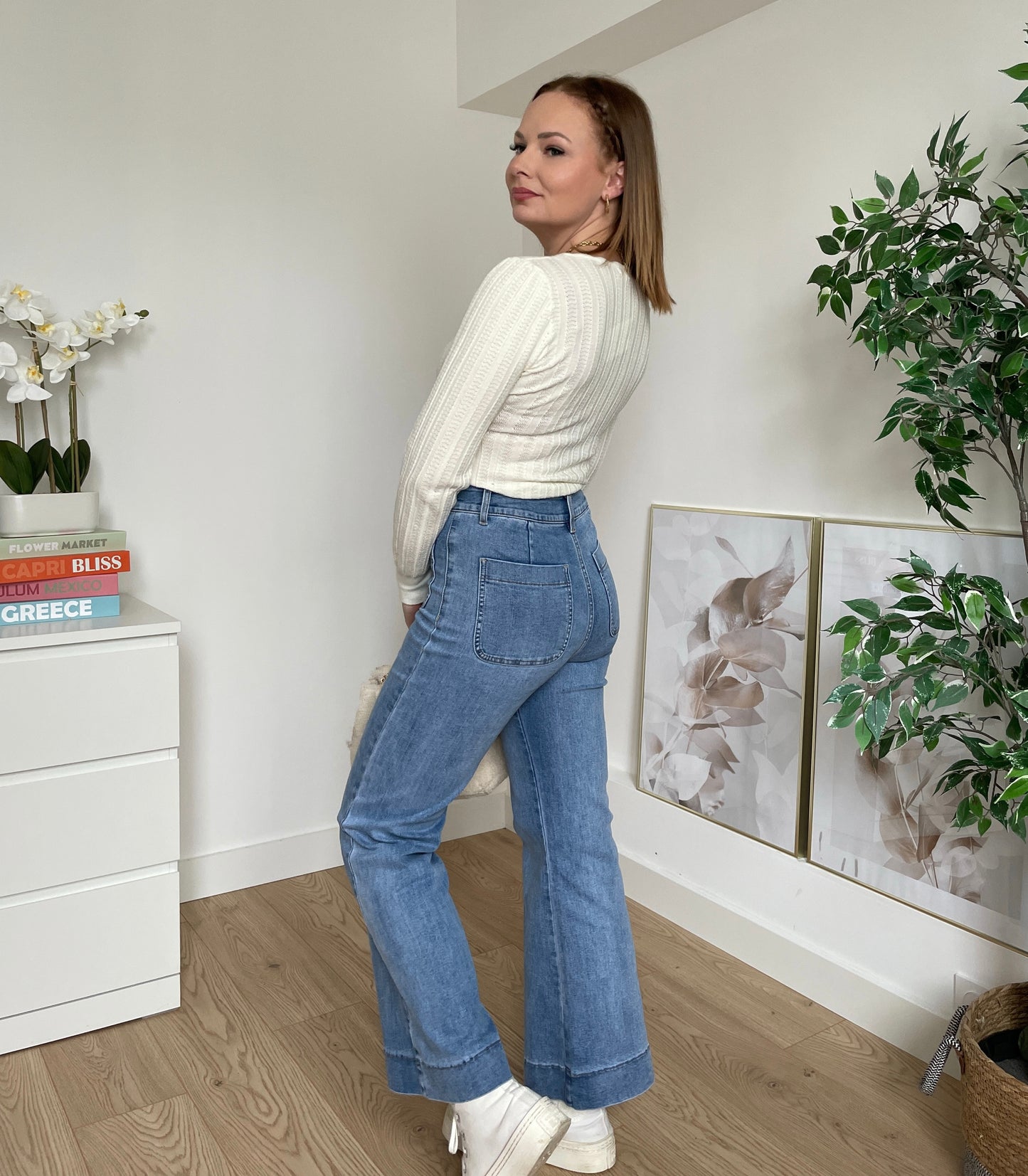 Jeans mid waist flare TOM