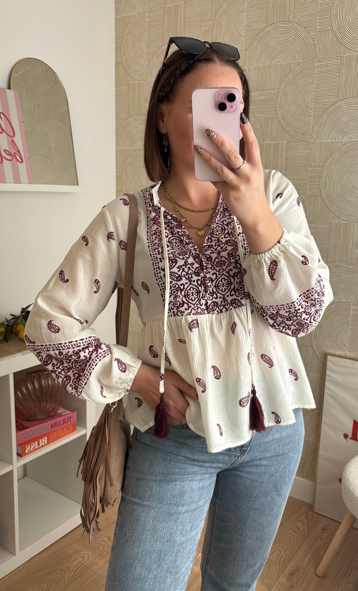Blouse bordeaux - COLETTE
