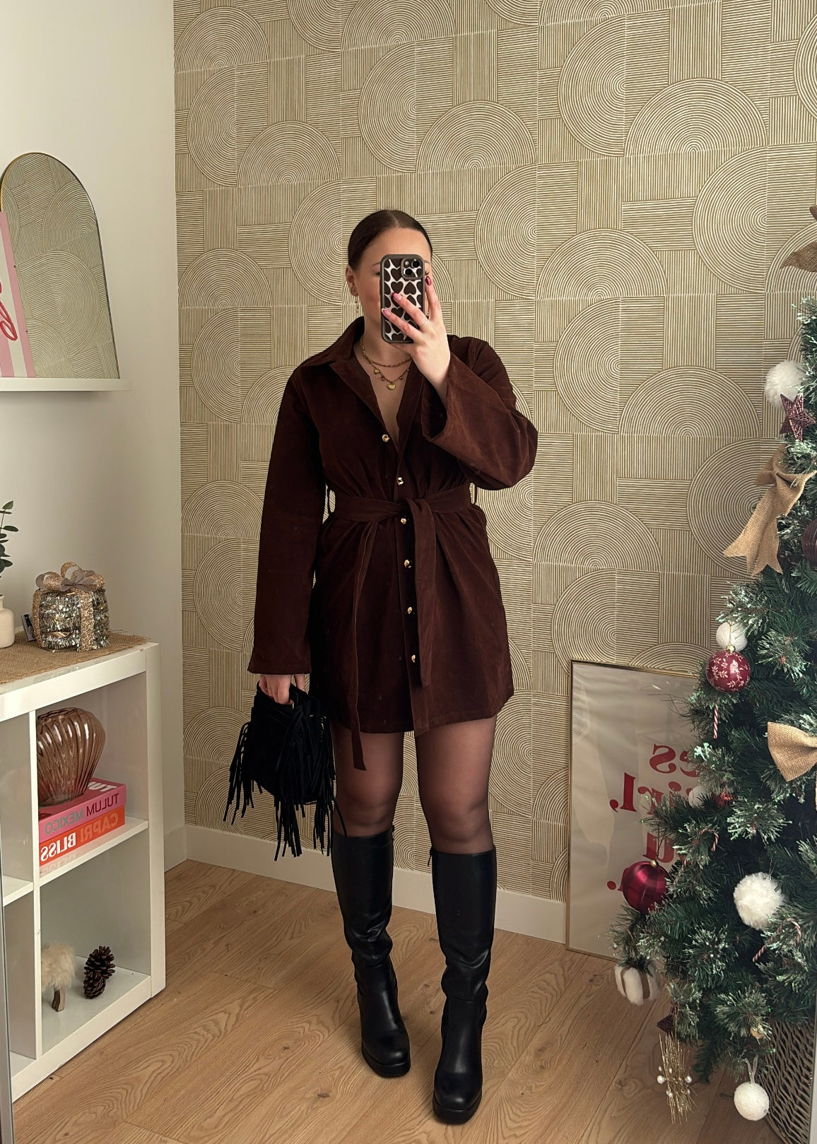 Robe chocolat - DAIM SUÈDE