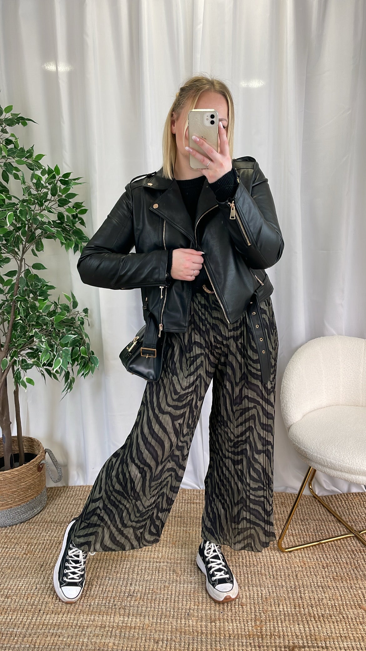 Pantalon fluide kaki ZEBRA