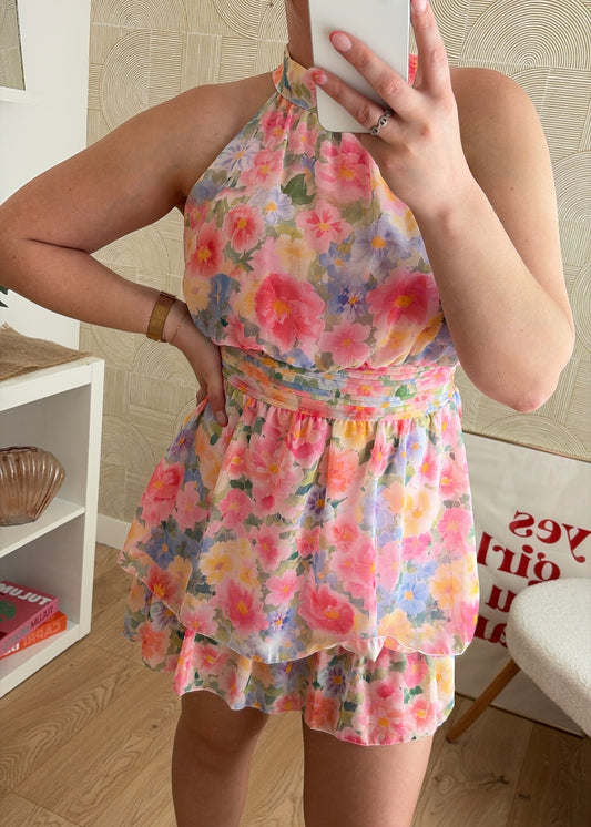 Robe courte à fleurs - MIA