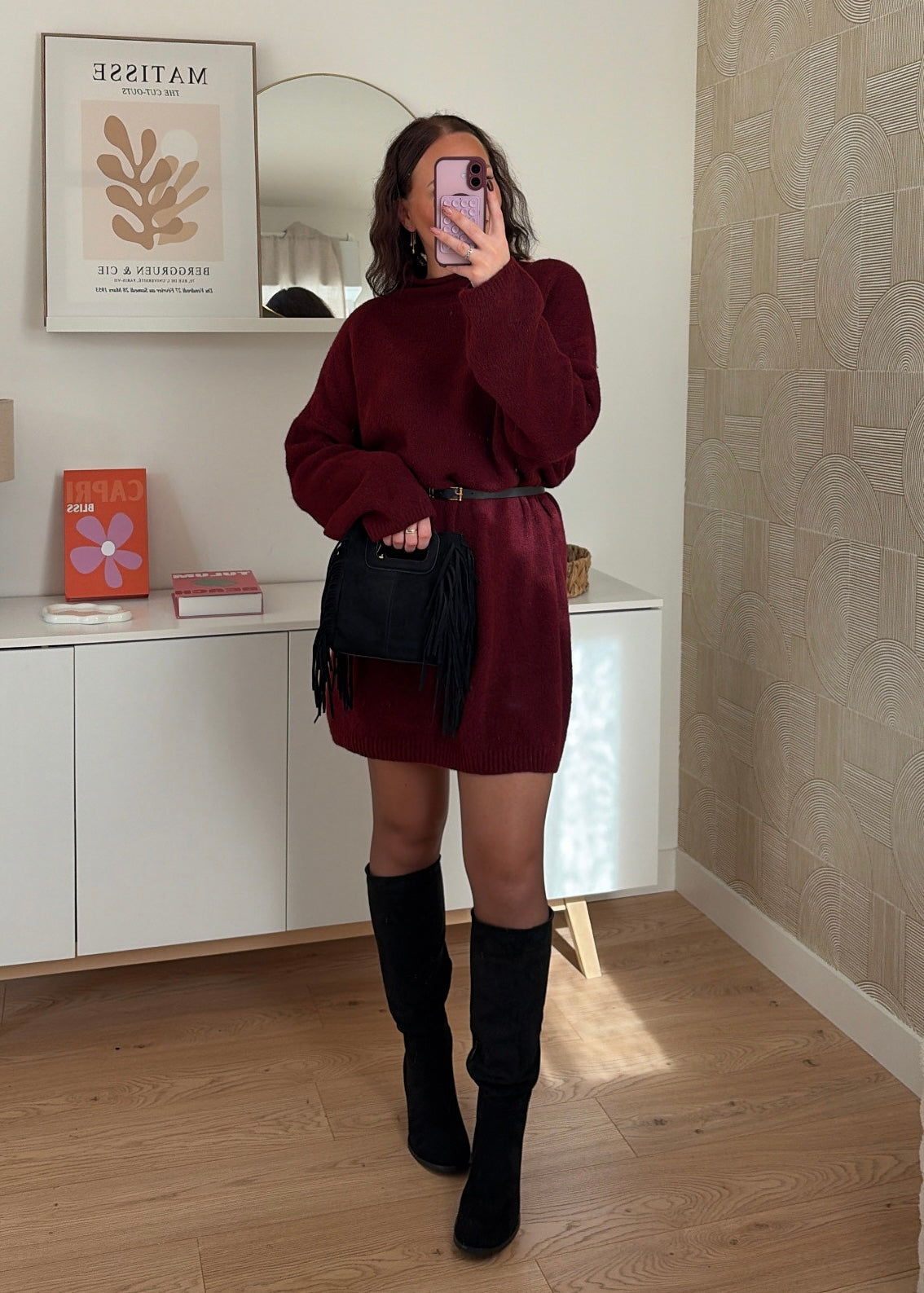 Robe pull bordeaux - ISMA