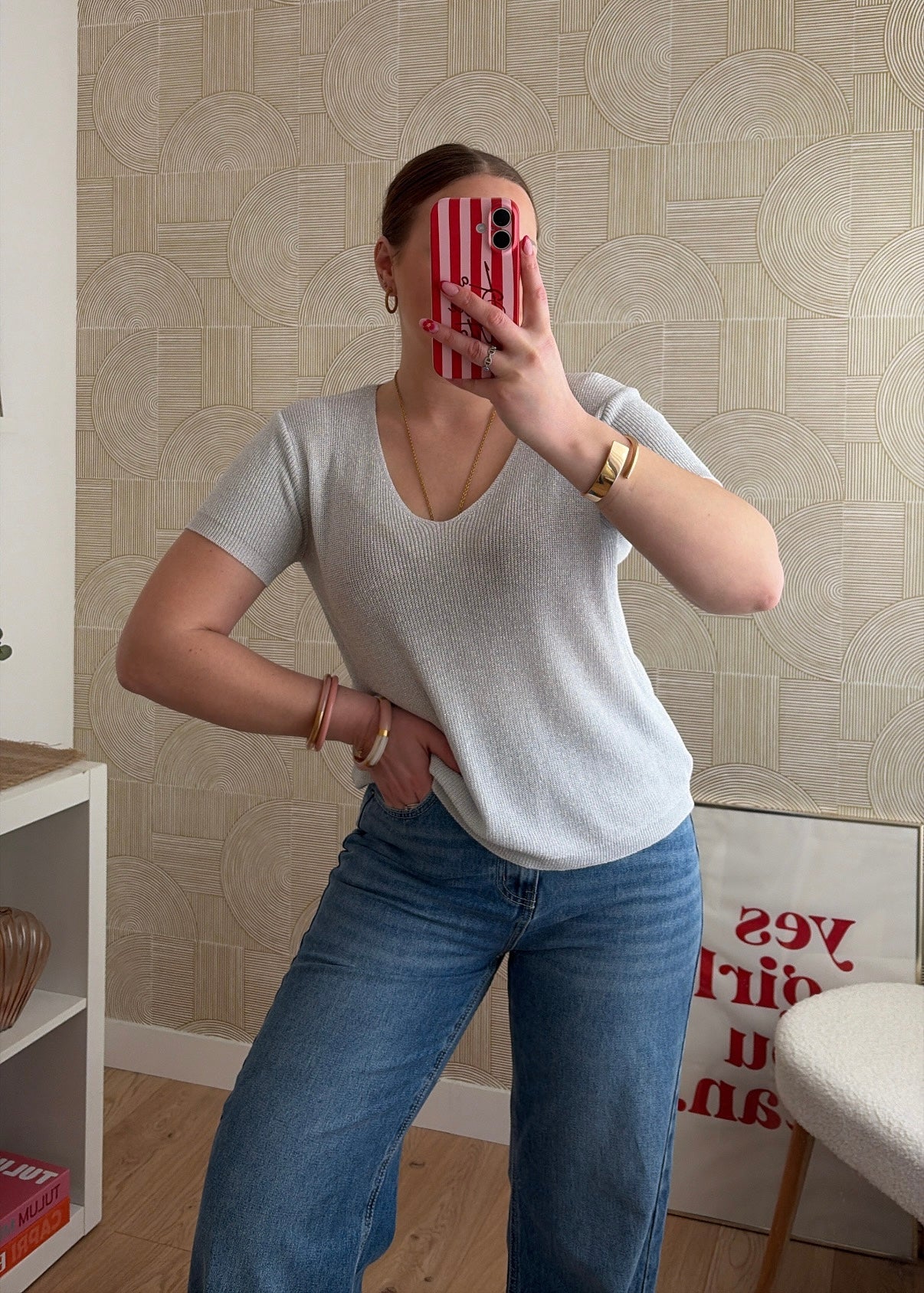 Top blanc/argent - LUREX