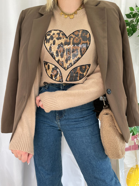 Pull beige AMANDINE