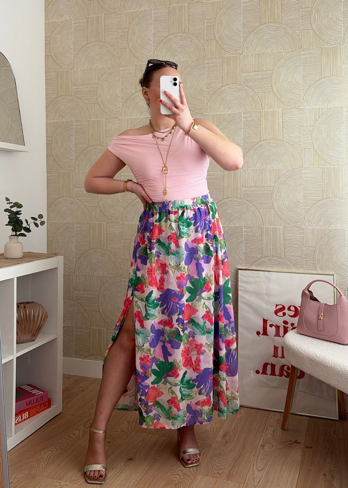 Jupe longue violette - LAYA