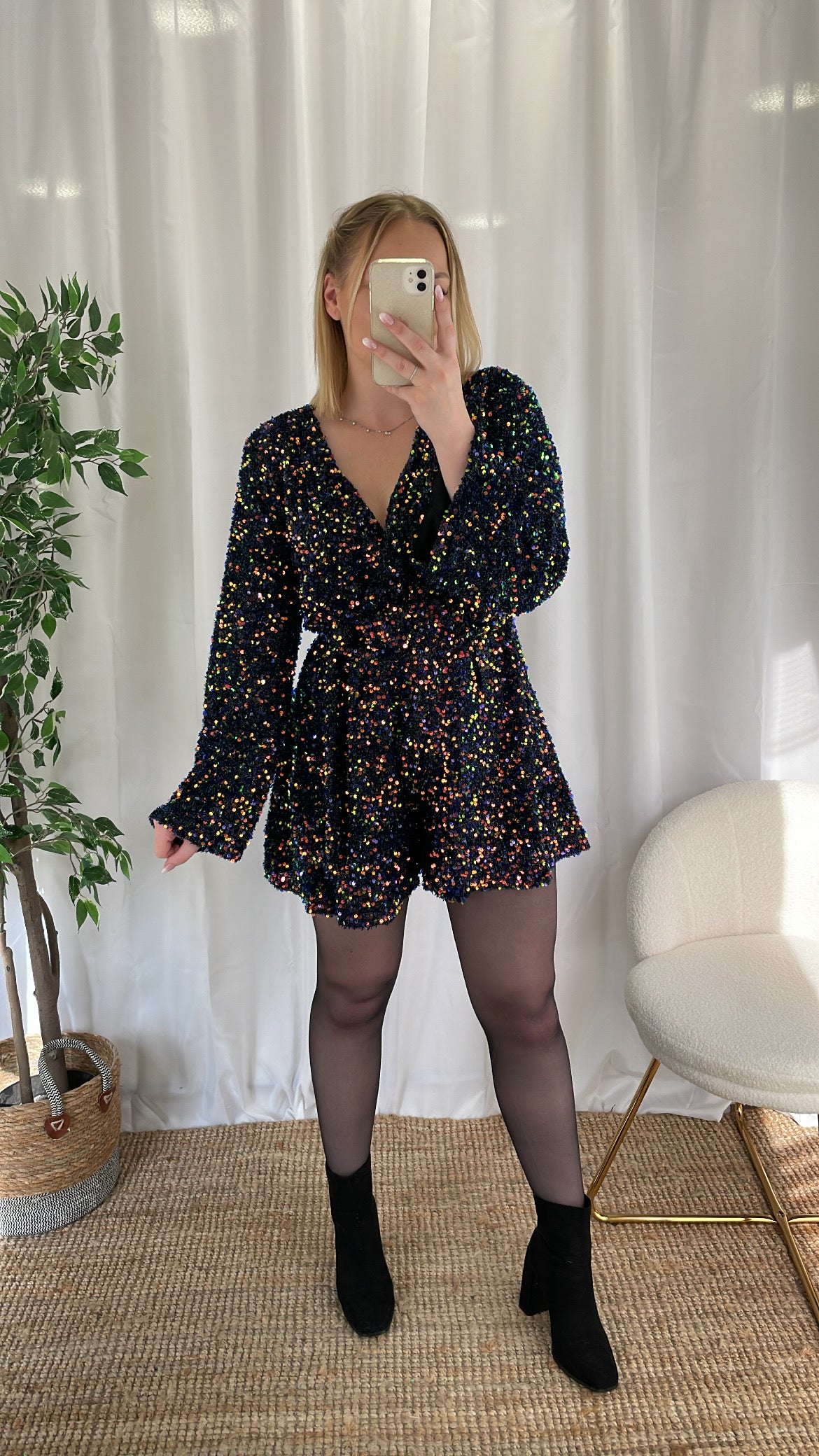 Combi-short multi couleur à sequins DIANA