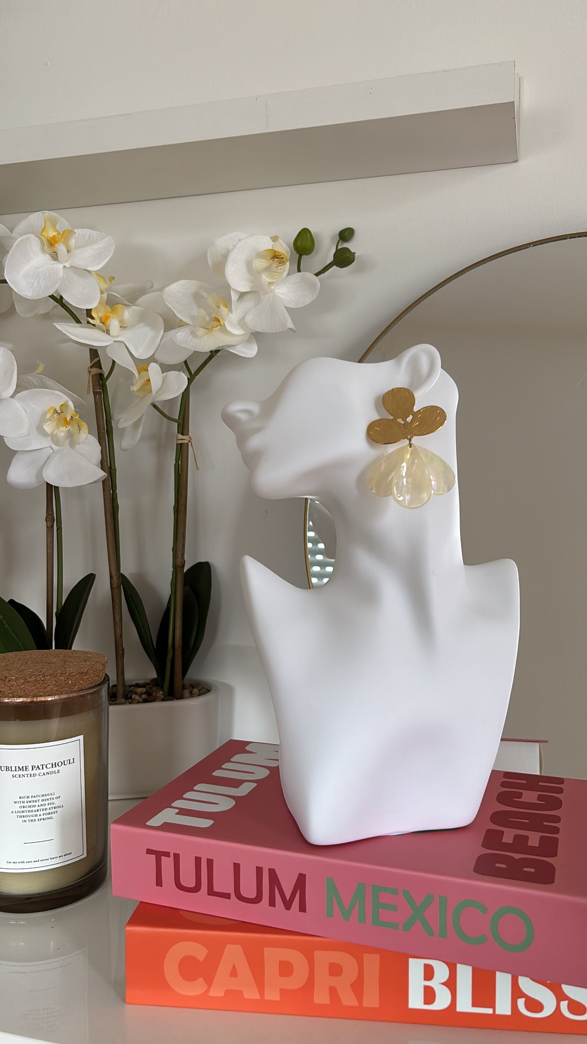 Boucles d'oreilles blanches MELINA