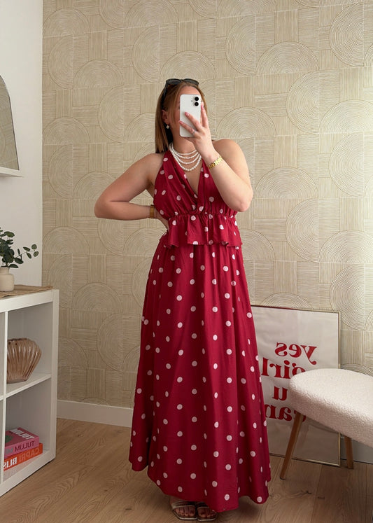 Jupe longue burgundy - POIS
