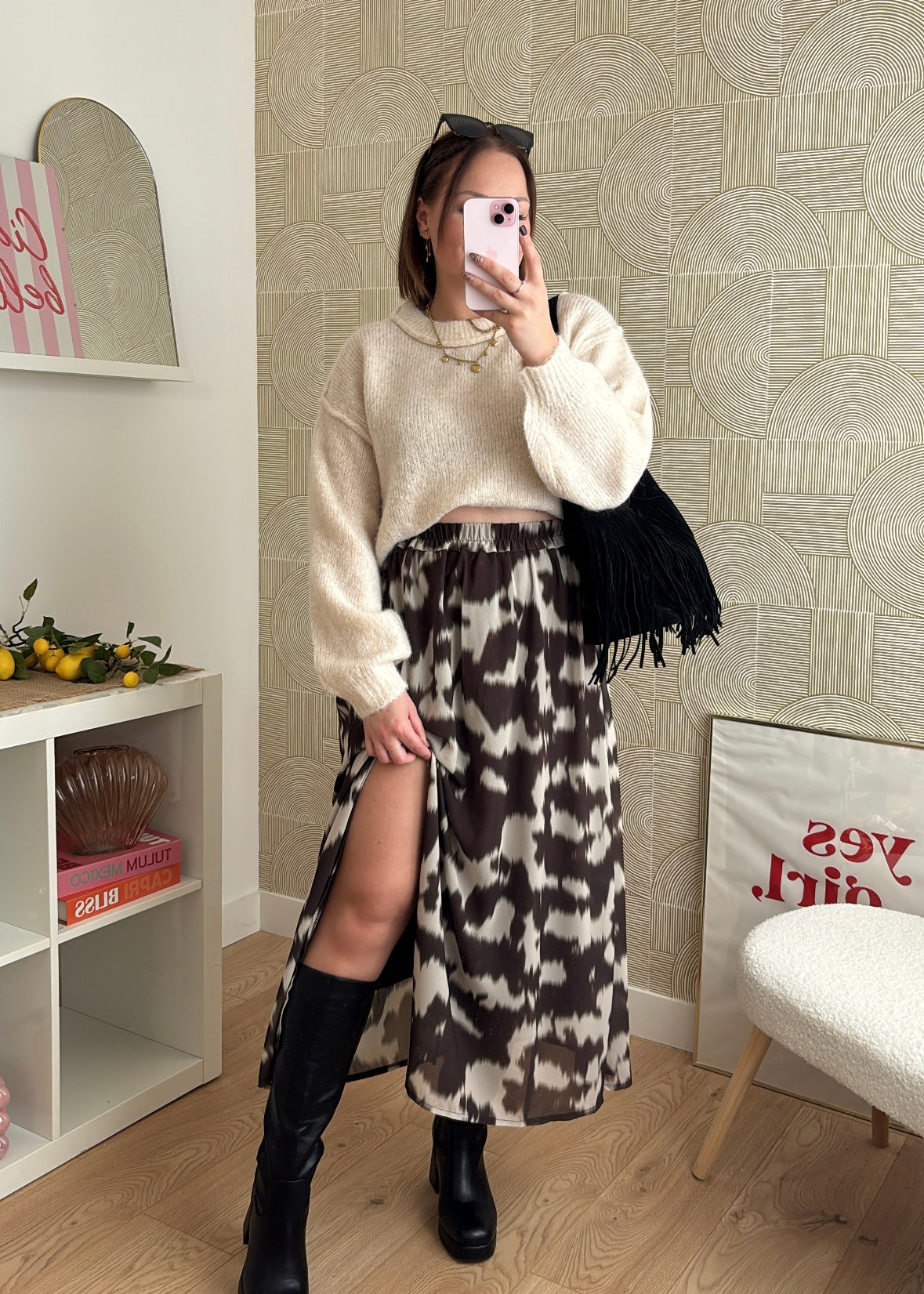 Pull à surpiqûres - BEIGE