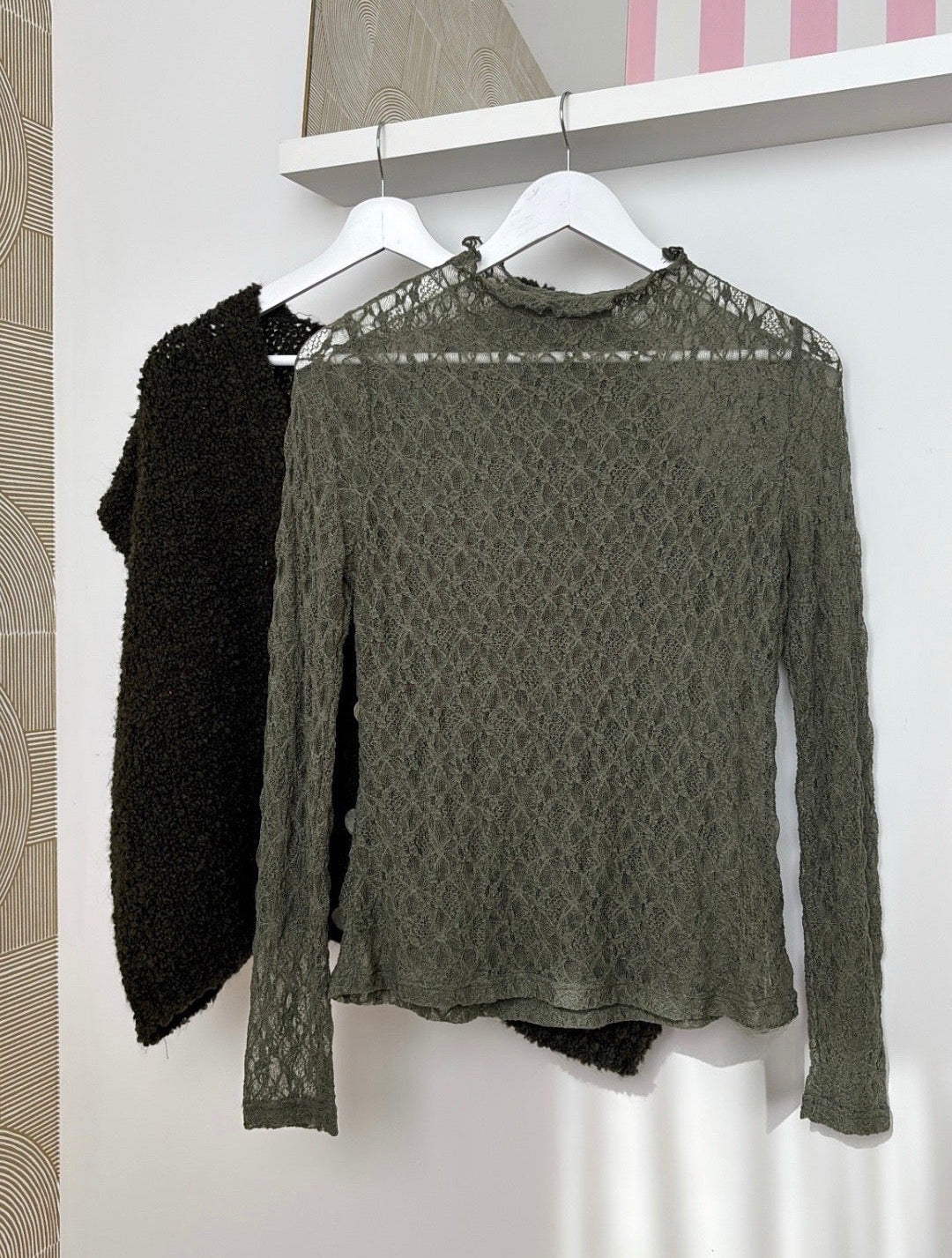 Top en dentelle kaki - GOLDEN