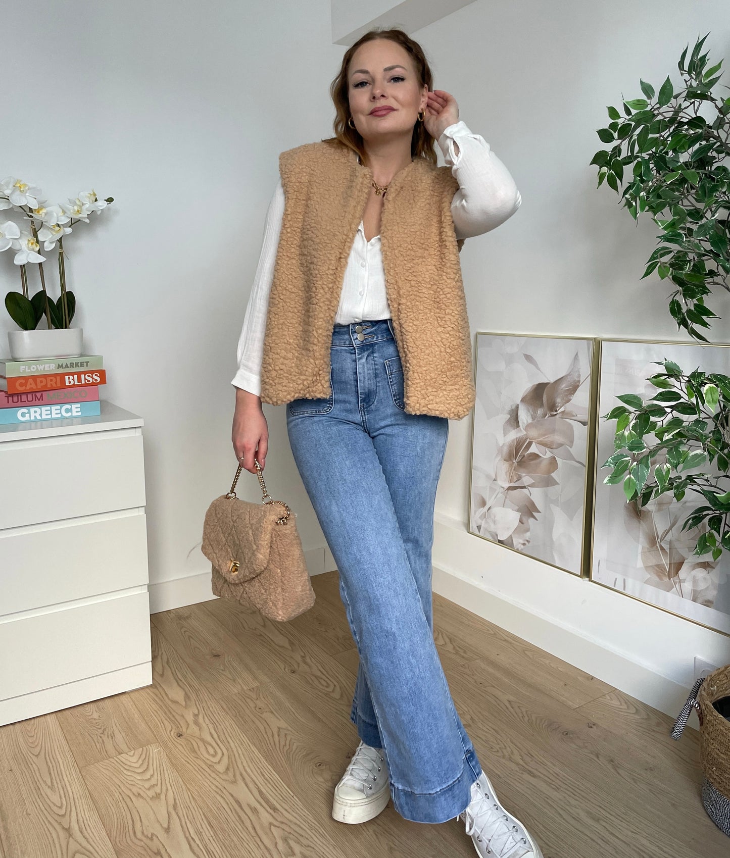 Jeans mid waist flare TOM