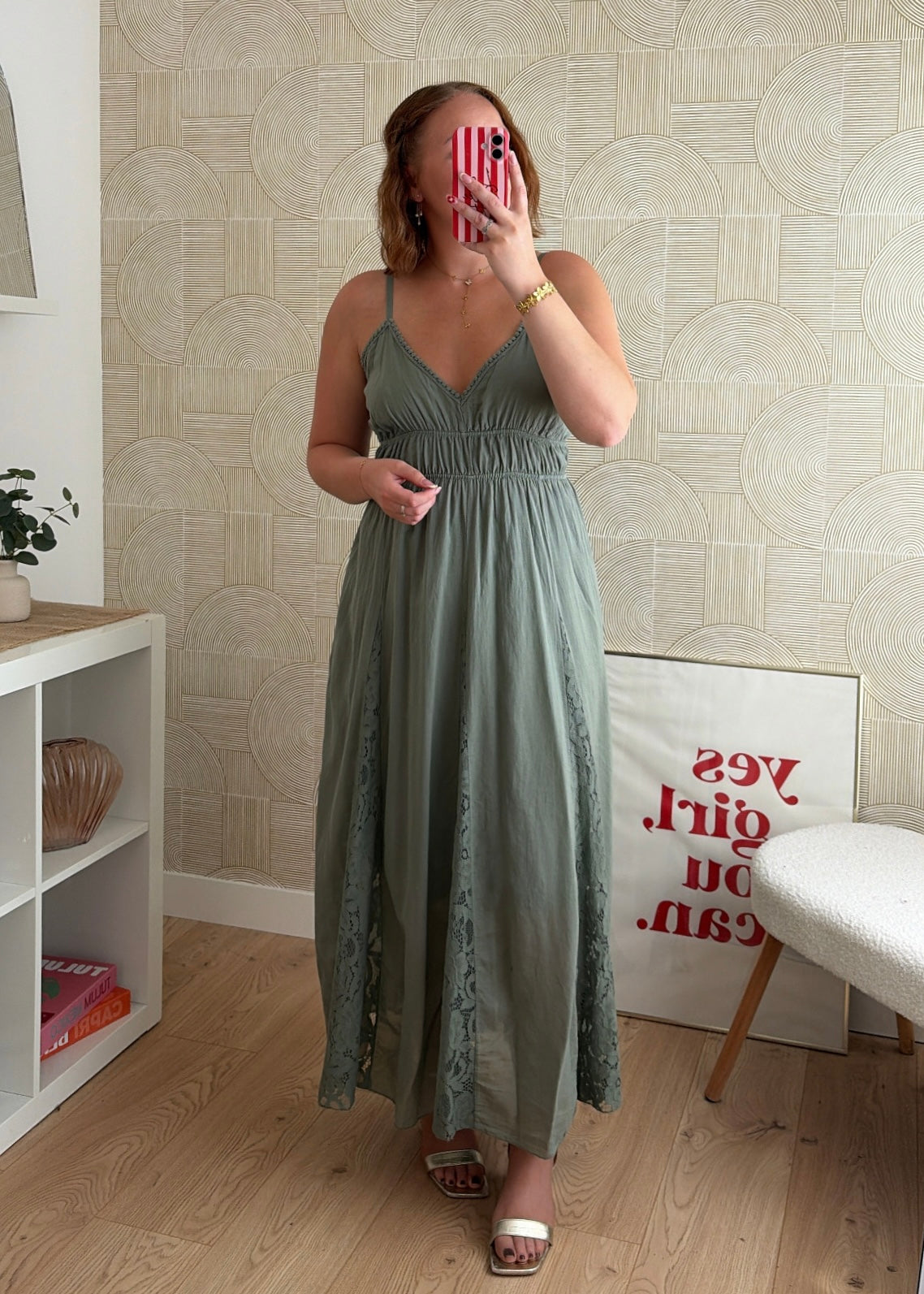Robe longue kaki - AGATHE
