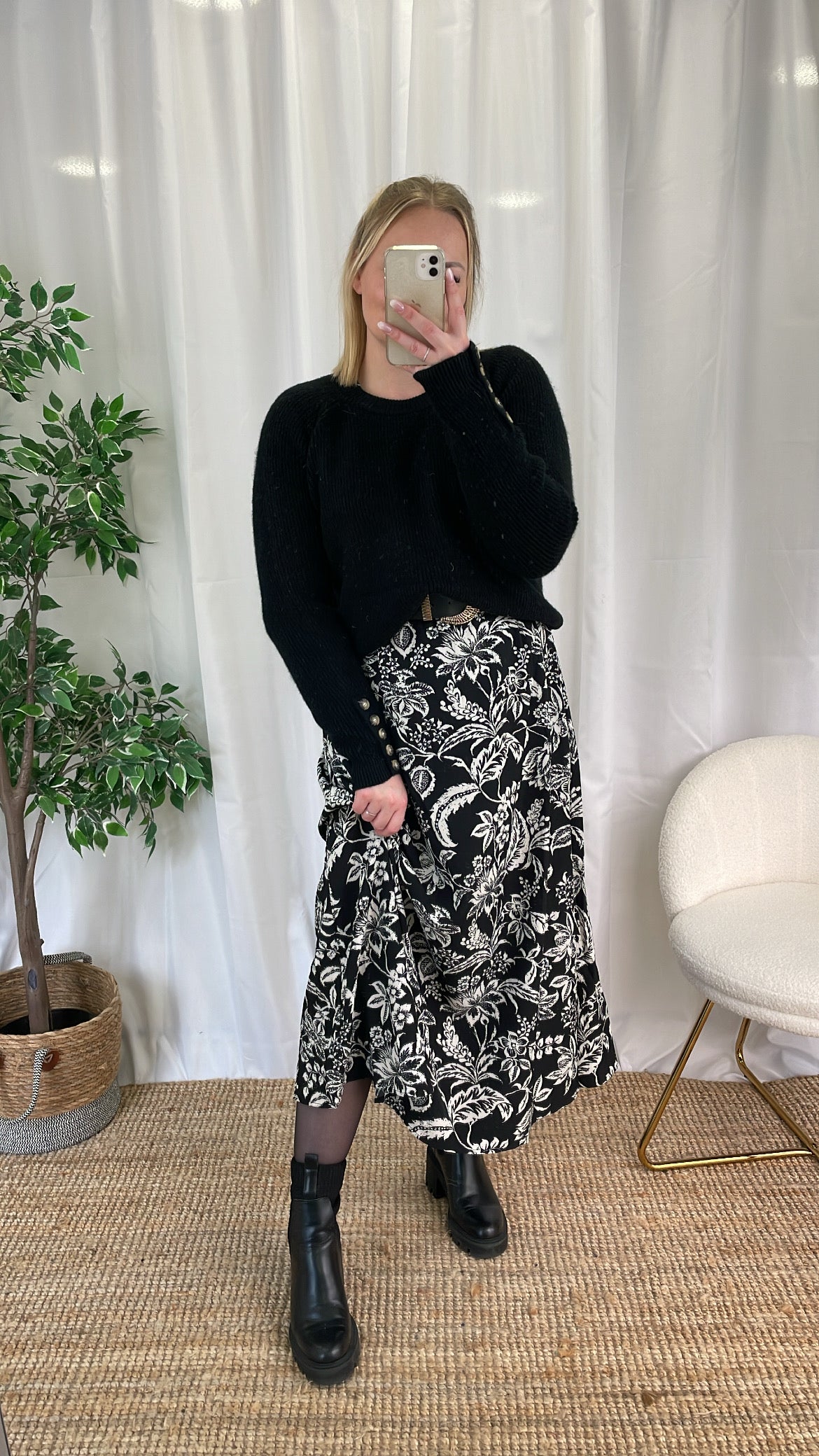 Robe longue à fleurs OLIA