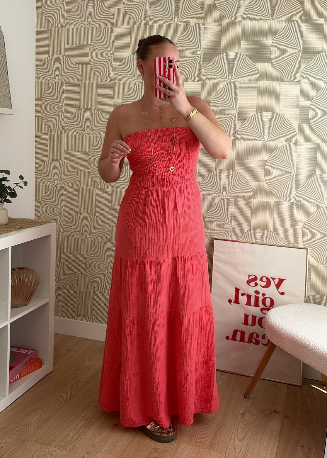 Robe bustier corail - MAËLYS