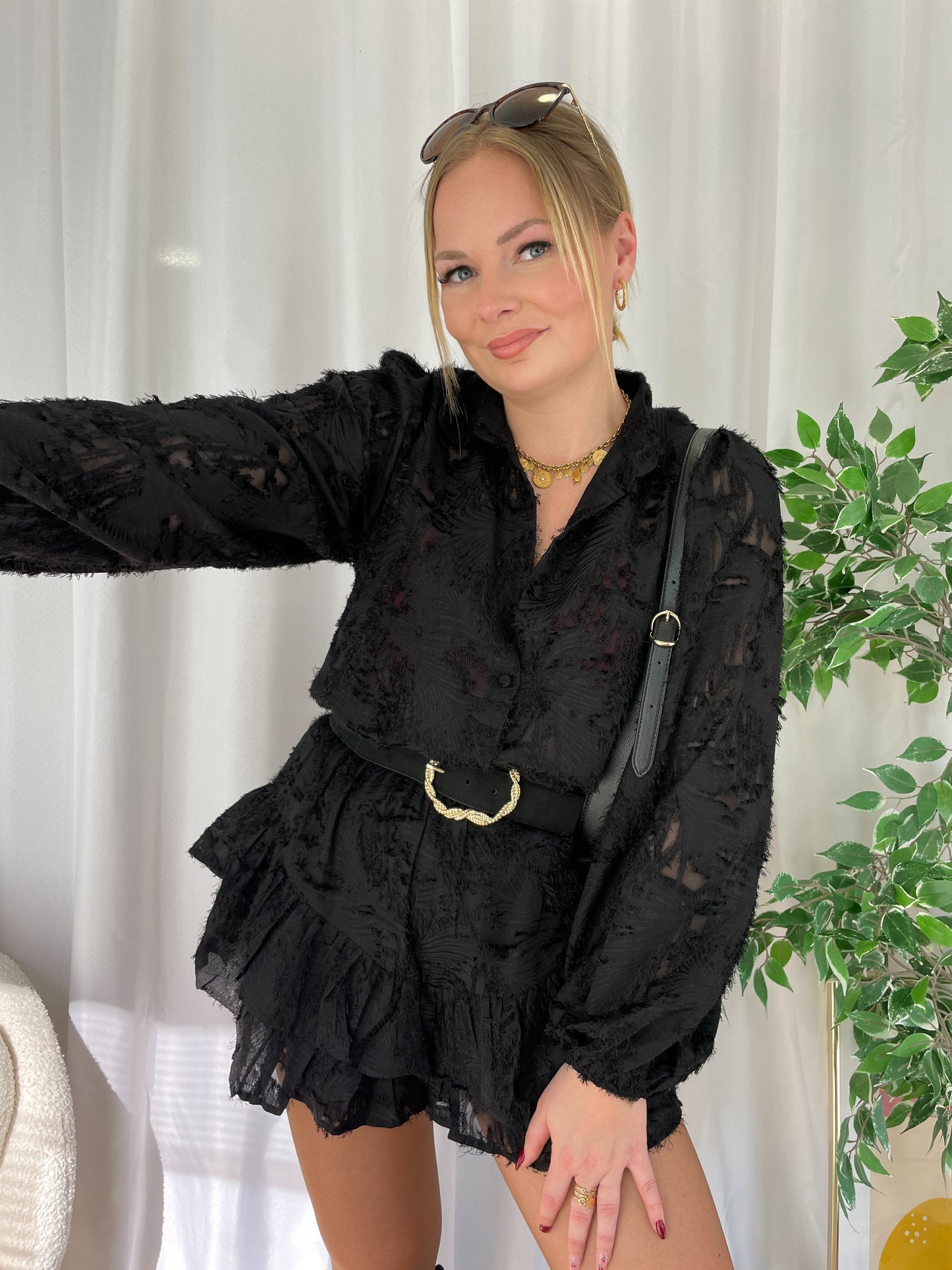 Jupe short noire HOZANA