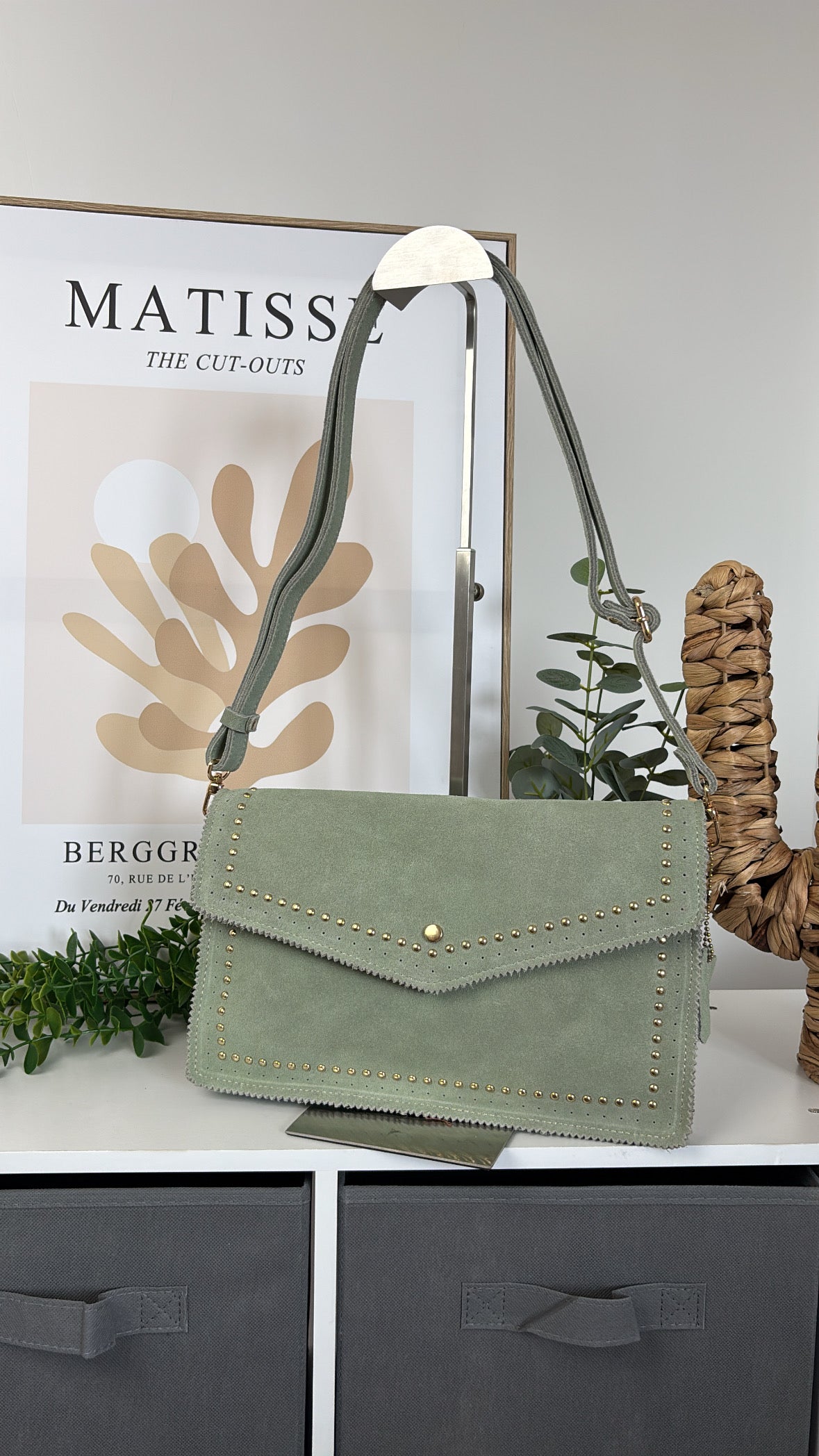 Sac à main pochette vert