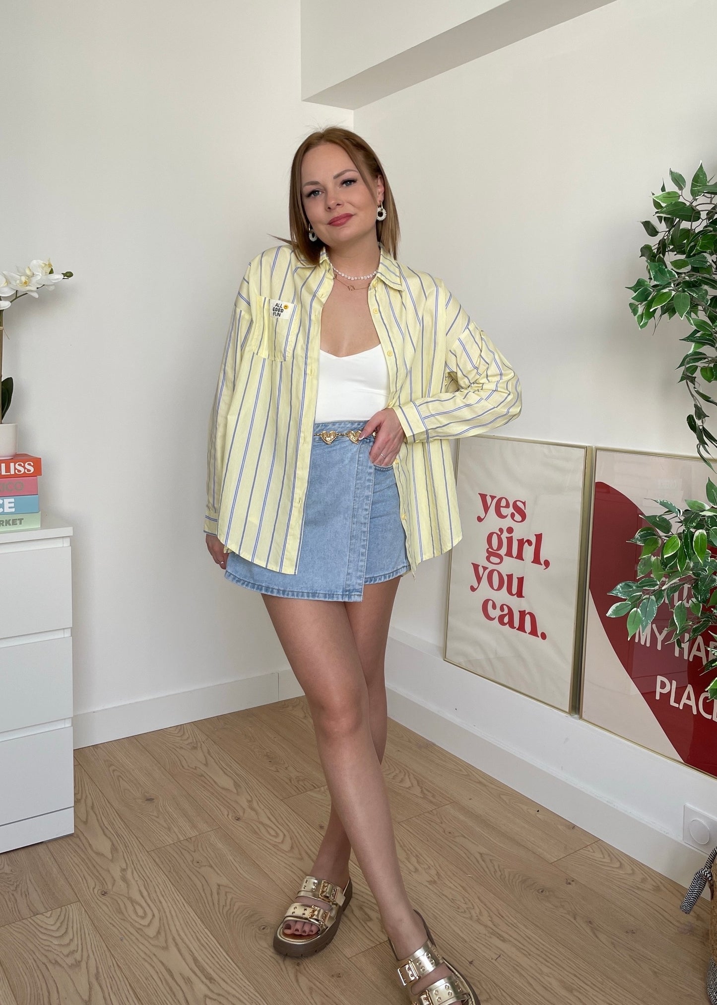 Chemise à rayures jaune SOPHIE