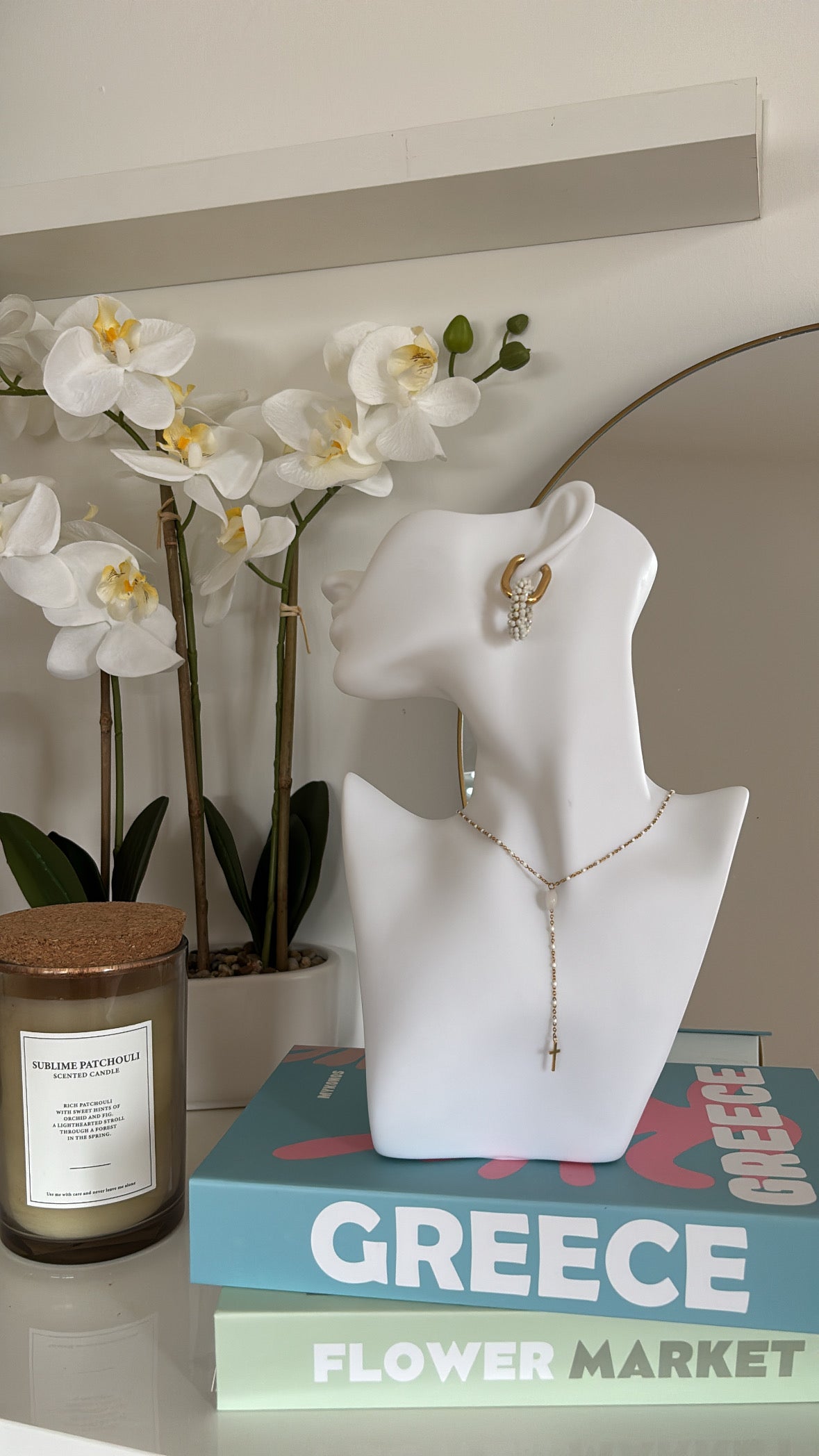 Boucles d'oreilles blanches MARINA