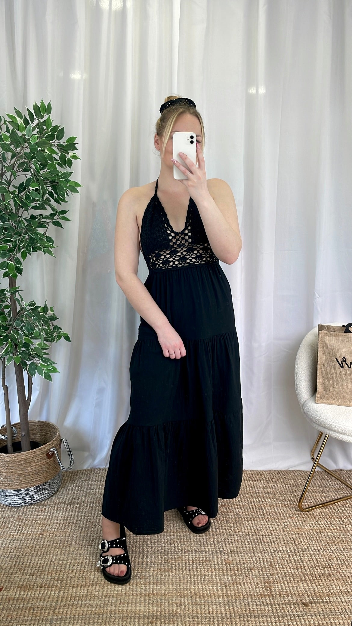 Robe dentelle SONAIA - Noire