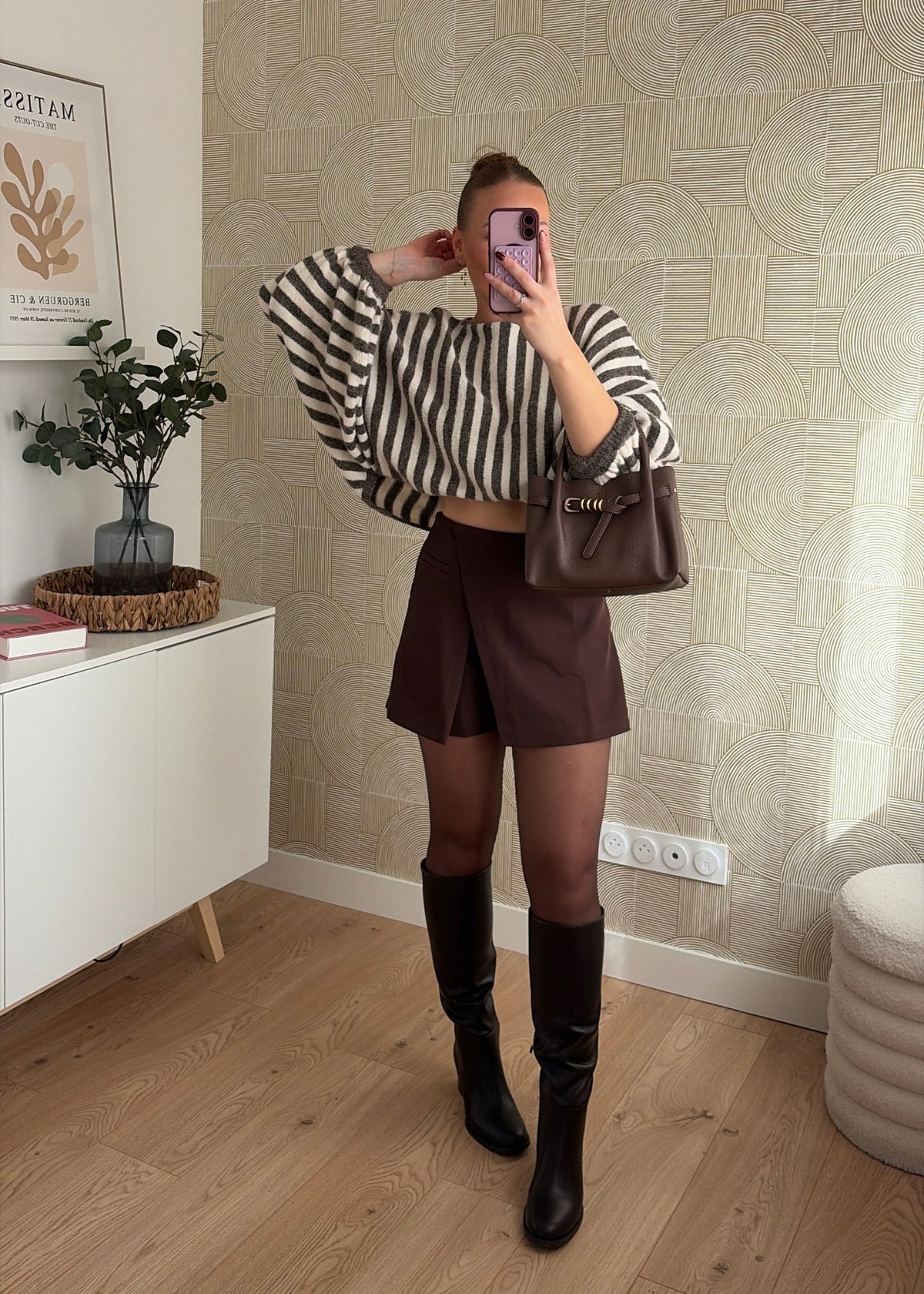 Jupe-short choco - ROMANE