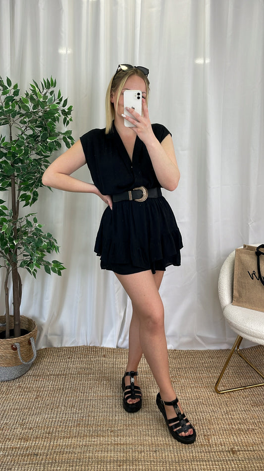 Combinaison short noire - DAJORA