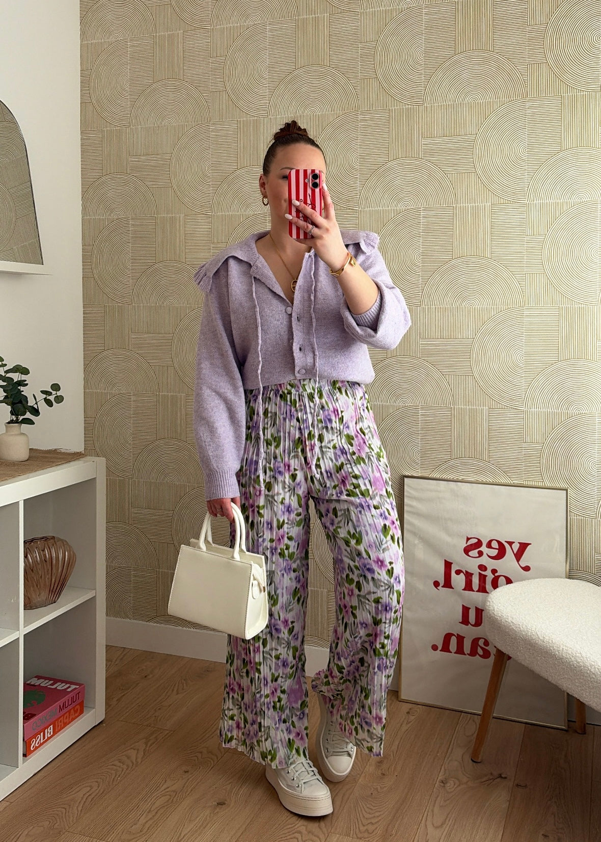 Pantalon plissé parme - INAYA