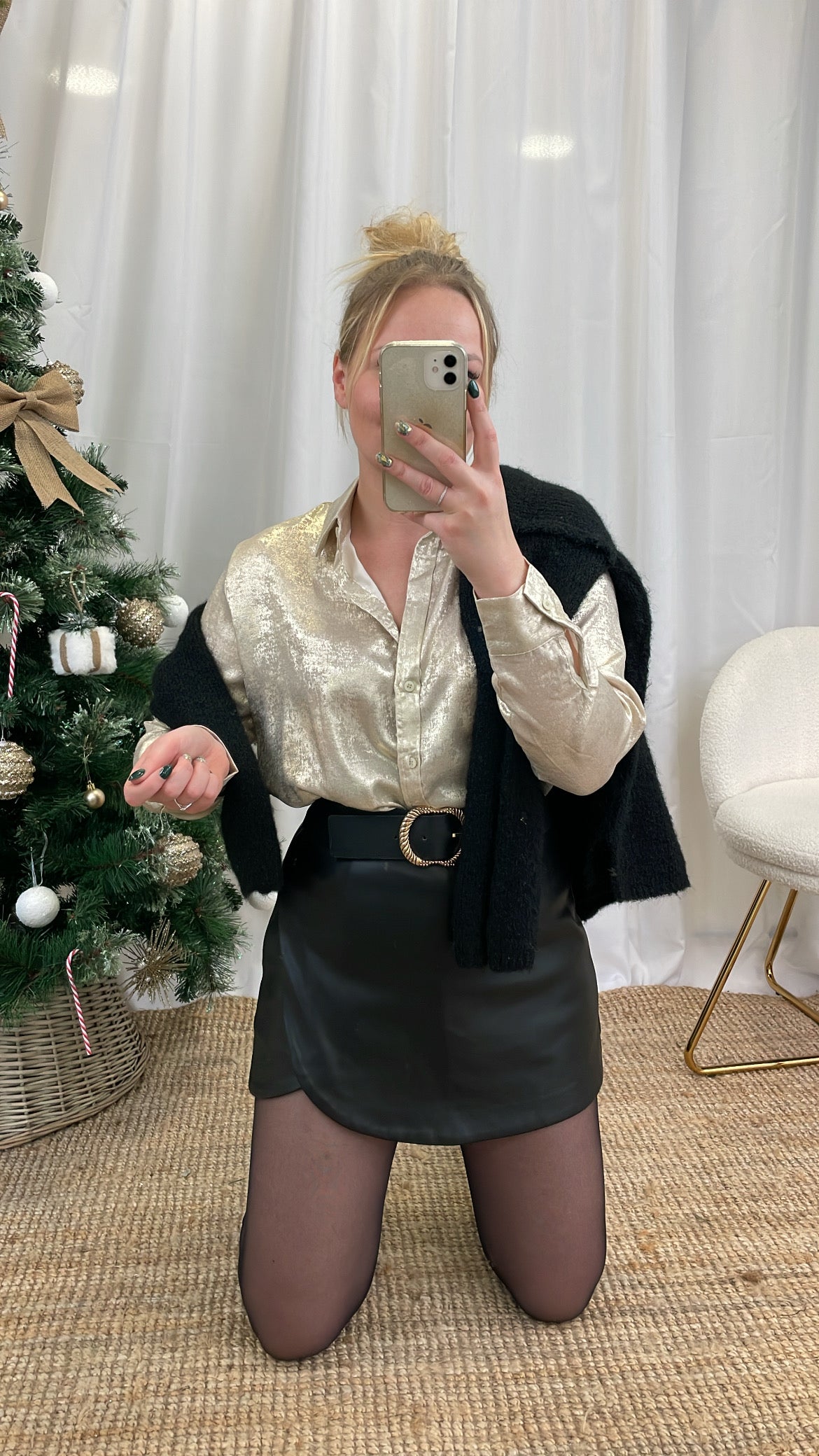 Jupe-short en simili CARA