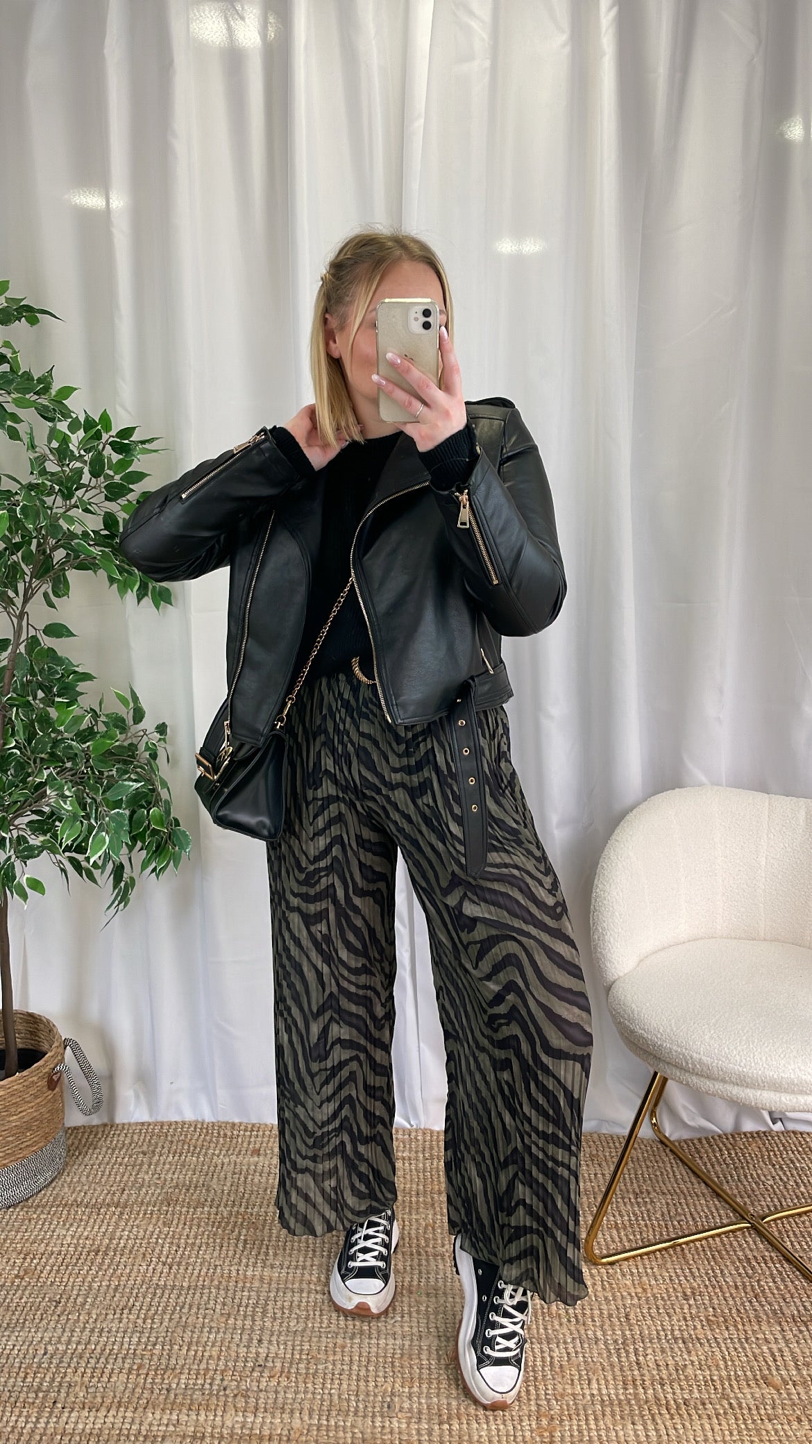 Pantalon fluide kaki ZEBRA
