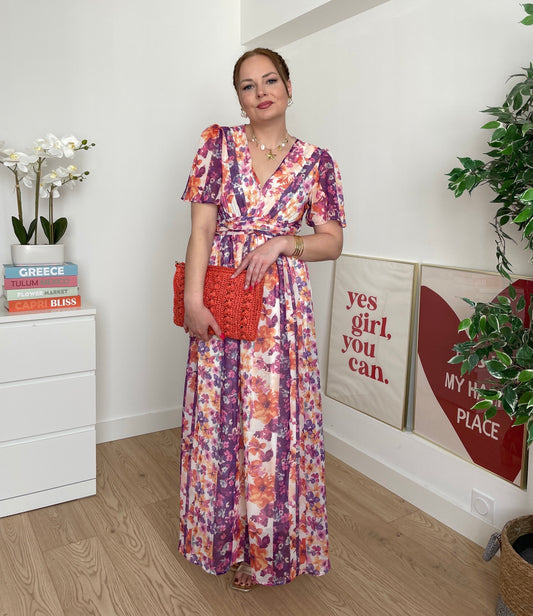 Robe longue violet THÉODORA