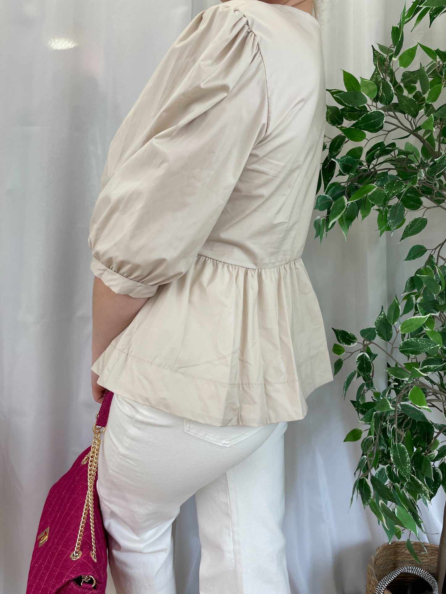 Blouse à nœuds LAÏA - Beige