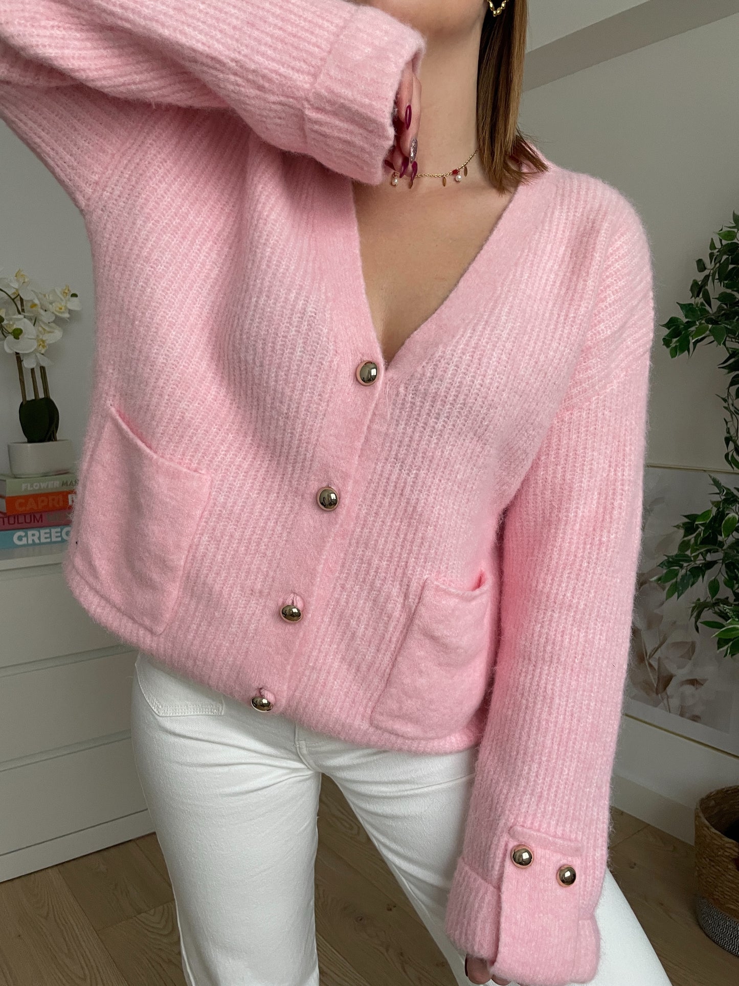 Cardigan rose MAEVA
