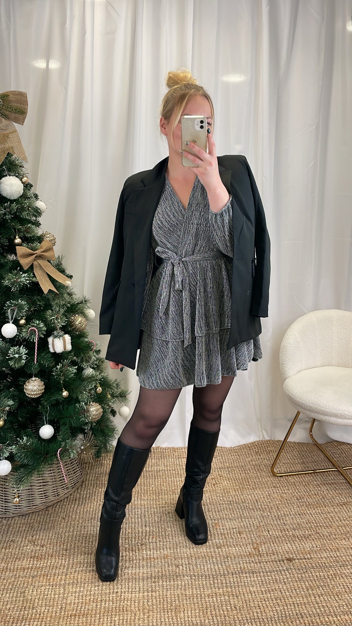 Robe argentée ABIGAIL
