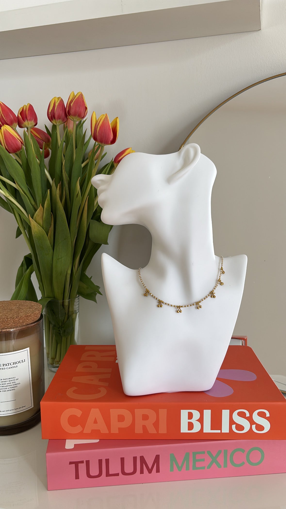 Collier cerise CASSIA