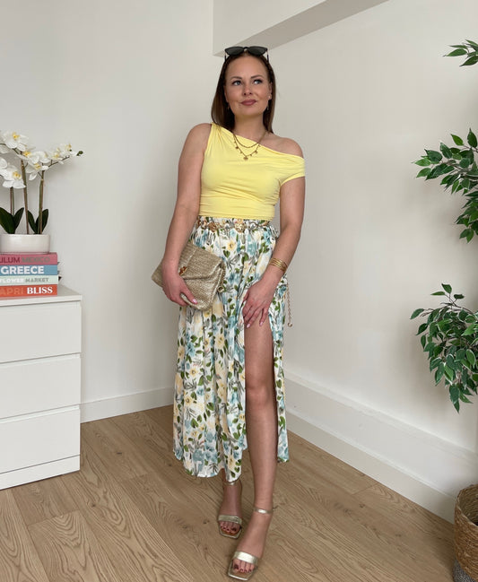 Top asymétrique jaune LOA