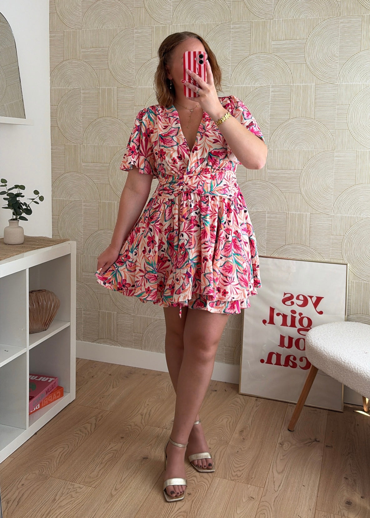 Robe courte fuchsia - JULIETTE