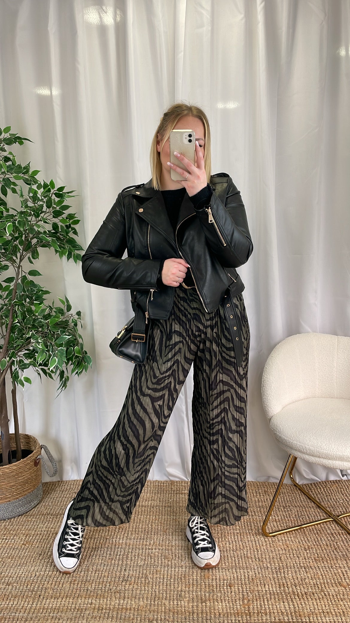 Pantalon fluide kaki ZEBRA