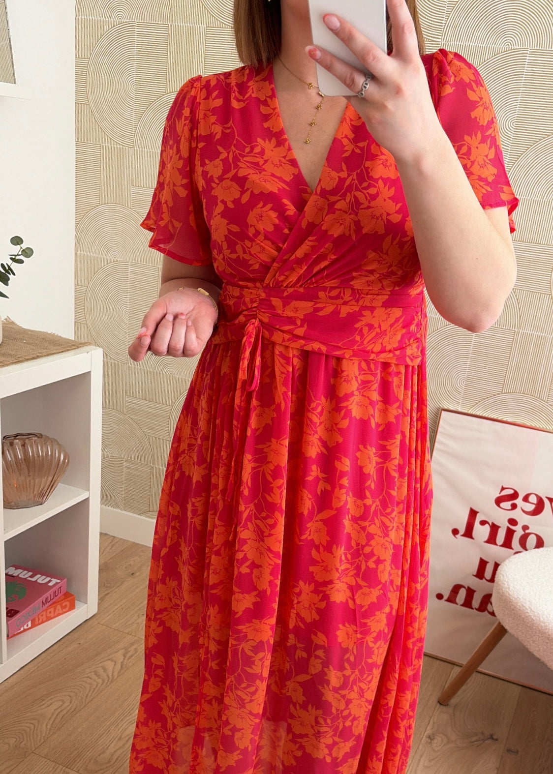 Robe longue orange - ALMA
