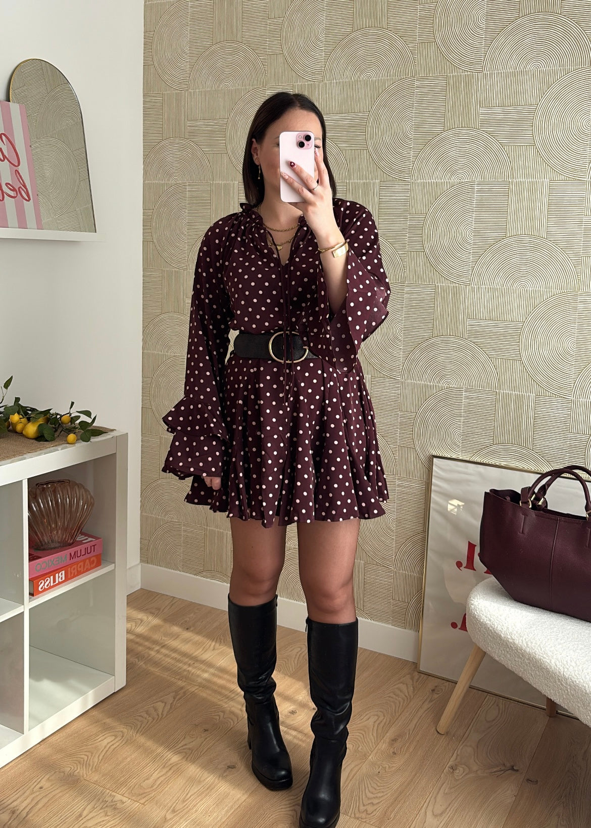 Robe patineuse burgundy - LEONIE