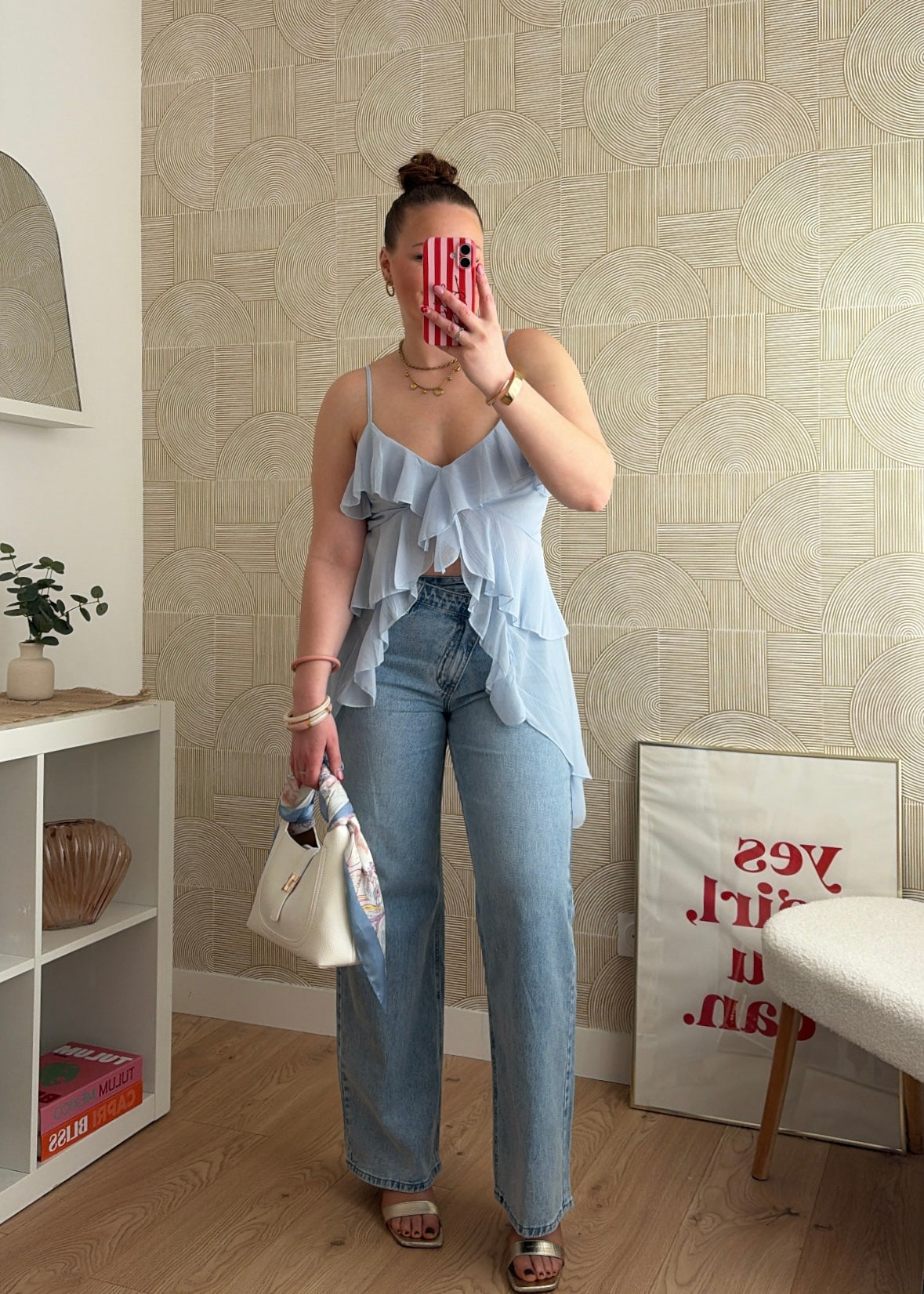 Top asymétrique bleu - PAULA