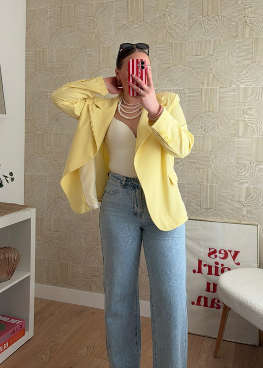 Blazer asymétrique jaune - ELSA