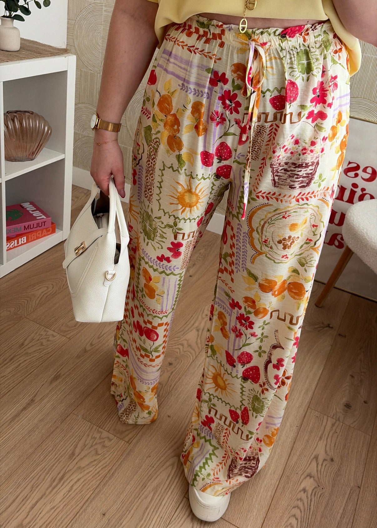 PRÉCOMMANDE / Pantalon fluide jaune - VINTAGE