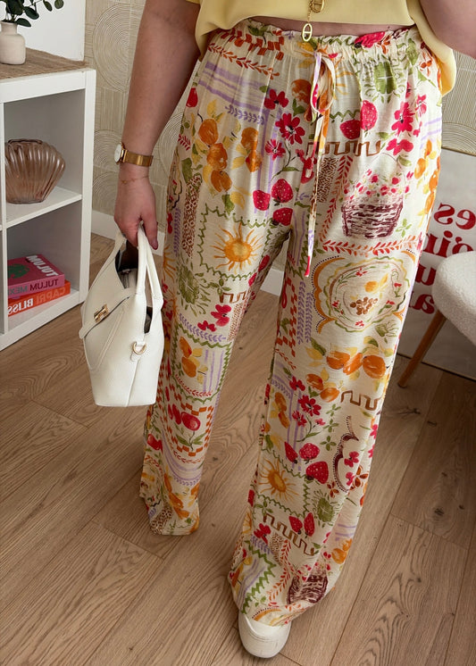 PRÉCOMMANDE / Pantalon fluide jaune - VINTAGE