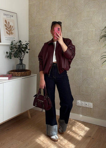 Veste bomber burgundy - NAÏLA