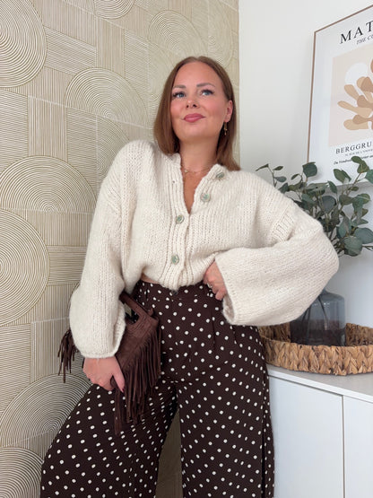 Cardigan maille écru - CLAUDIA